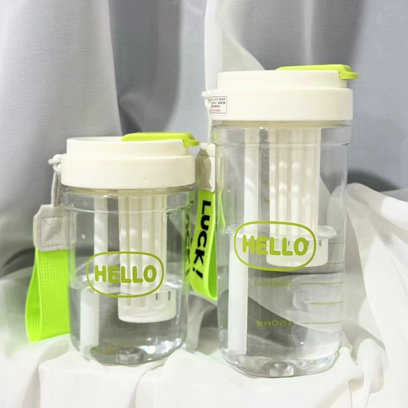 Plastic handheld summer high quality straw with glass