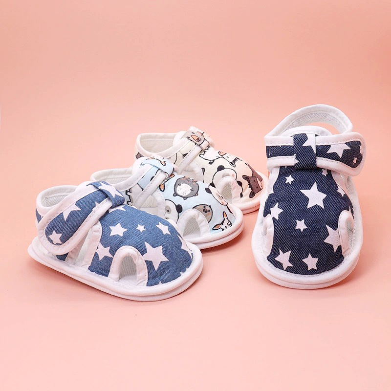 0-12 Months Baby Shoes Spring and Autumn Sandals Korean Style Cute Children's Shoes Soft Sole Breathable Toddler Shoes for 0-1 Years Old