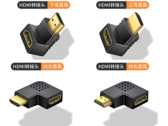 Hdmiアダプタコンピュータテレビモニタ公対母左右エルボhdmi hd交換90度アダプタ