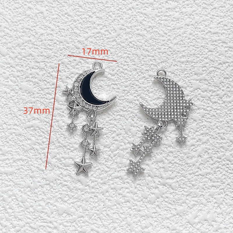 5g Weight Pendant Jewelry Making Type 13*55mm Jewelry Making Size DIY Jewelry Accessories Classification 1 Piece Quantity Alloy Material Star, Heart Shape, Flower Pattern All Seasons Season Plating Design Elegant, Gothic Style 1 Piece 13*55mm Alloy Star Heart Shape Flower Pendant Jewelry Accessories 11