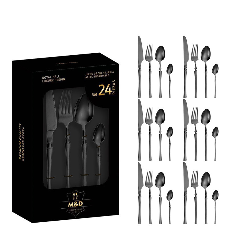 Trans-border Amazon Xiaoman cintura juego de vajilla de acero inoxidable hotel comida occidental cuchillo tenedor cuchara caja de regalo bistec cuchillo tenedor cuchara