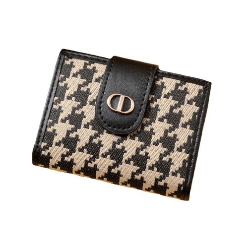 Houndstooth microfiber anti-degaussing card holder for women large-capacity card holder wallet all-in-one compact card holder driver's license holder