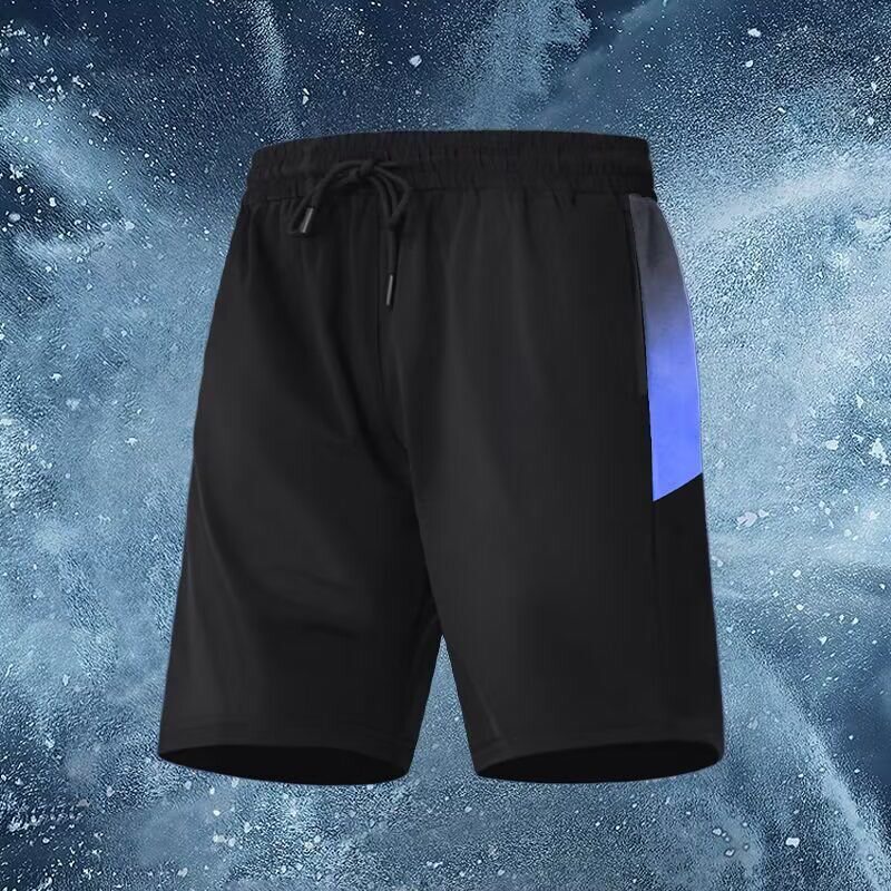 Trajes deportivos para hombres hielo veloz ropa seca camiseta de fitness correr mangas cortas pantalones cortos trajes de entrenamiento fábrica transfronteriza al por mayor
