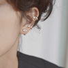 Minosheng temperament Star earrings Female Japanese and Korean art inlaid diamond flashing star mango earrings sleep without picking ear bone nails