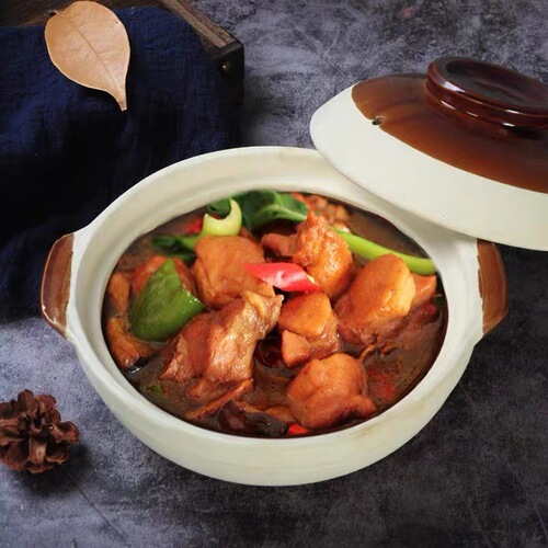 Factory direct sales to restaurants, one-time takeaway fast food, clay pot rice with abalone sauce, rice noodles, double-skin milk clay pot