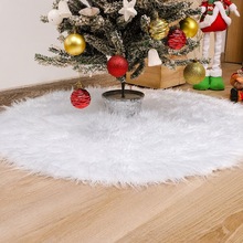 跨境白色聖誕樹裙78cm90cm122m聖誕節裝飾樹裙聖誕樹底部圍裙毯子
