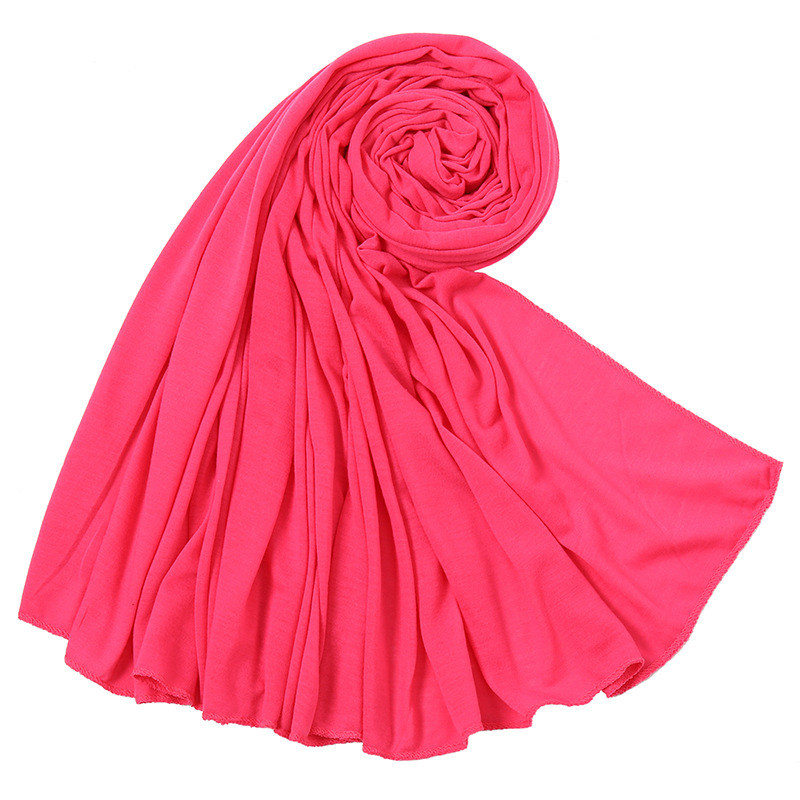 Women's Simple Style Solid Color Mercerized Cotton Winter Scarves display picture 5