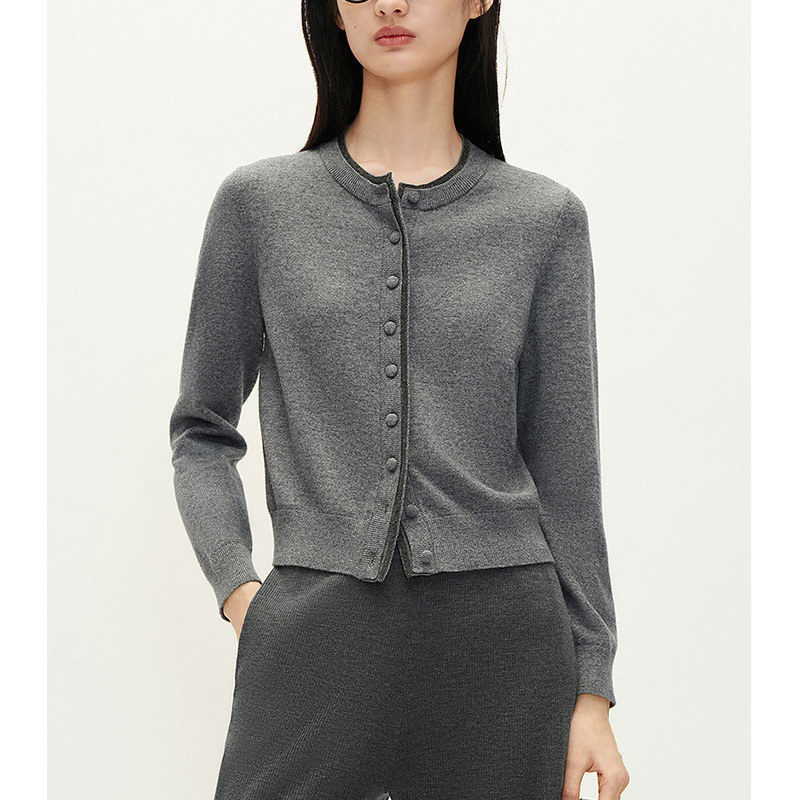 [Koujia Order] 2025 New Autum Wool Mixed Cashmere Knitwear Cardigan, Feminine and Versatile Top