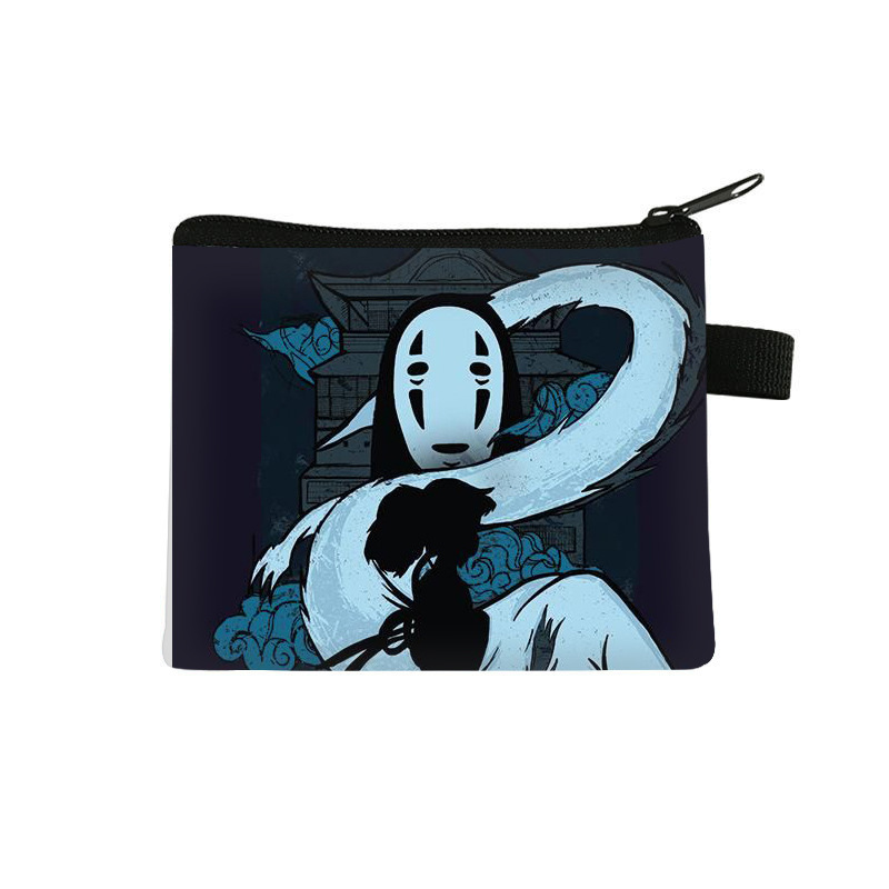 New cross-border Spirited Away cute coin purse, mini zipper card holder, cartoon ultralight storage bag wholesale
