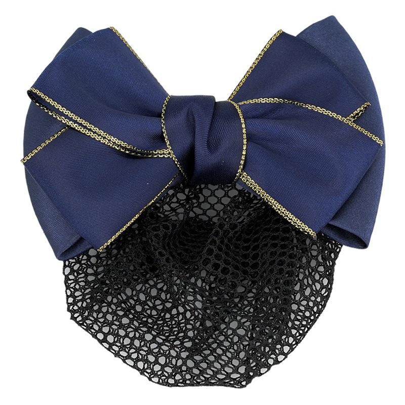 Professional hair flower nurse hair net hotel work hair net pocket bank work hairpin stewardess bow headwear female