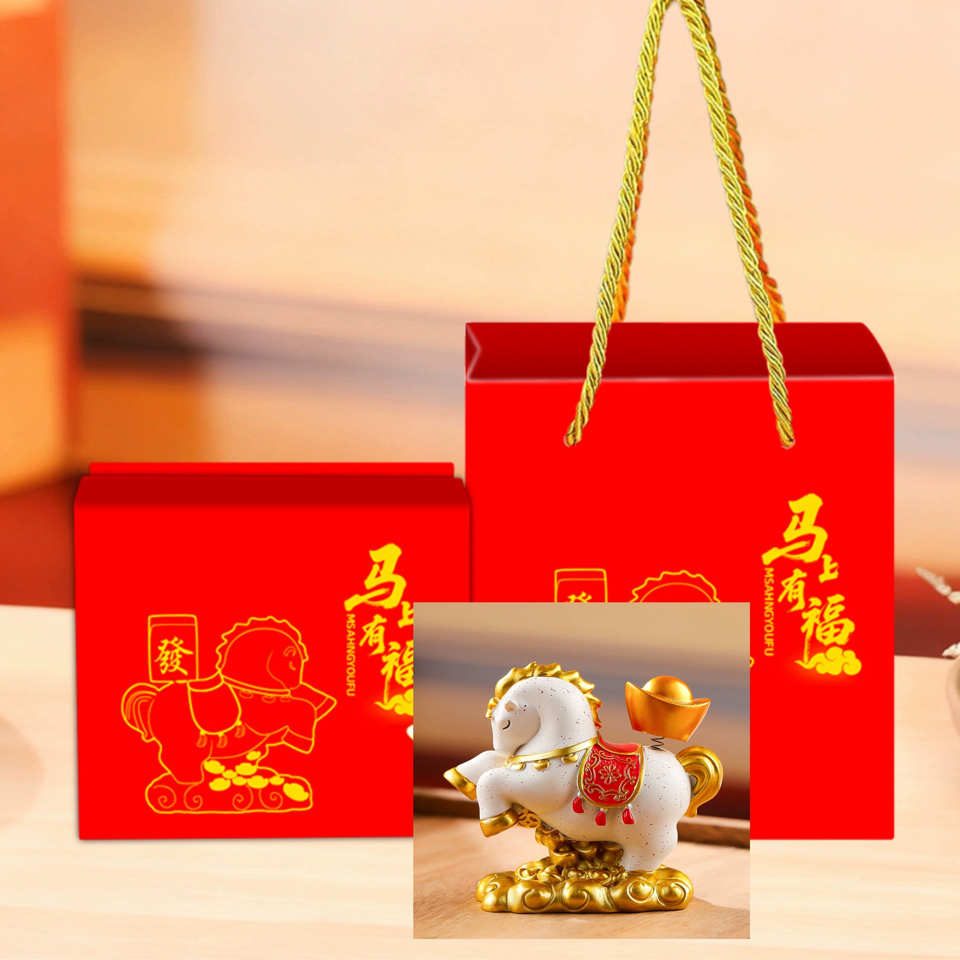 Cute mascot, table pony, Birthday gift, year mascot