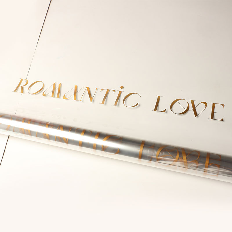 Flores de flores de color lippopp oro papel de vidrio transparente de alta permeabilidad papel de embalaje de flores impermeable estilo coreano florista