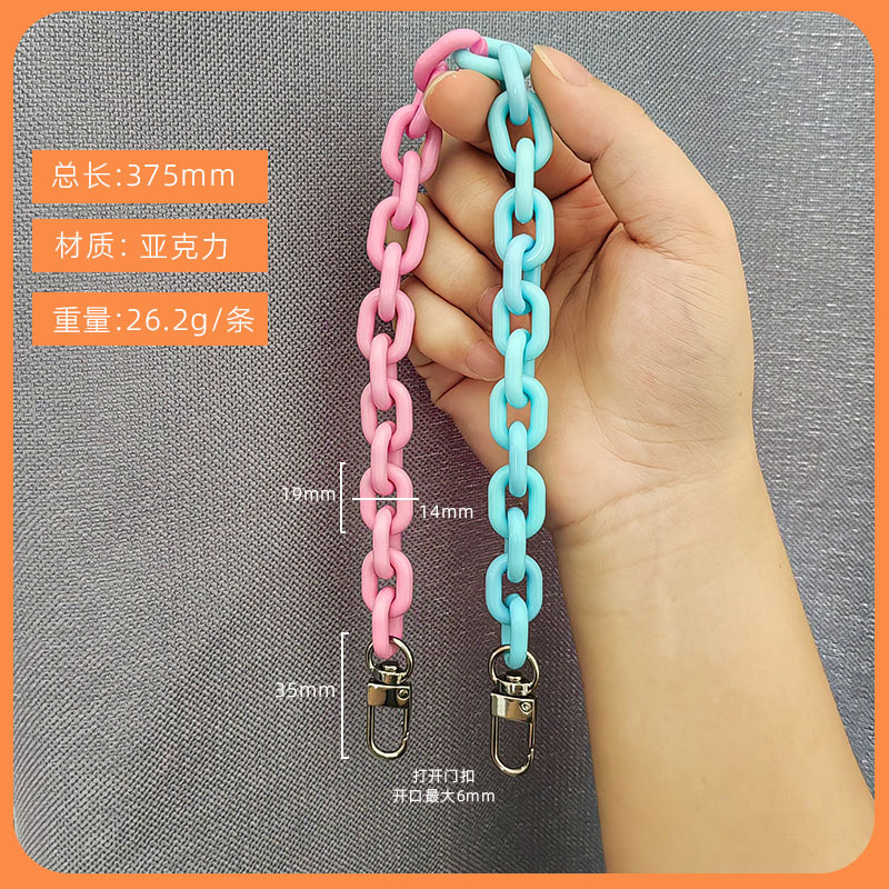 カラーアクリルチェーン色保持バッグ装飾ハンドバッグアクリルチェーン diy アクセサリーショルダーバッグ延長チェーン|undefined