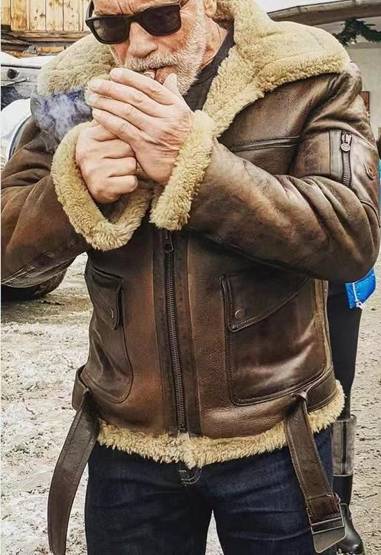 Moška oblačila Debela krznena usnjena jakna Zimska nova moška jakna z integriranim krznom_voghion.com