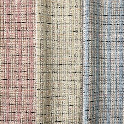 卓曦纺织|春夏新款小香风编织粗花呢格子服装箱包面料现货|ru