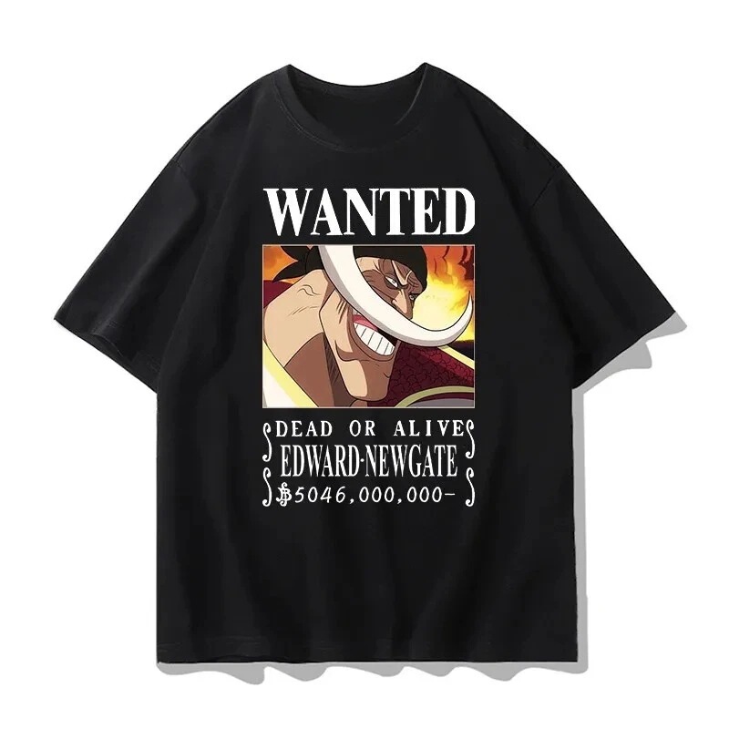 Pure Cotton Short-Sleeved T-Shirt for Men, One-Piece Printed T-Shirt, Luffy Ace Anime T-Shirt, Summer Fashion Street Style Pure Cotton Short-Sleeved T-Shirt for Men, One-Piece Printed T-Shirt, Luffy Ace Anime T-Shirt, Summer Fashion Street Style