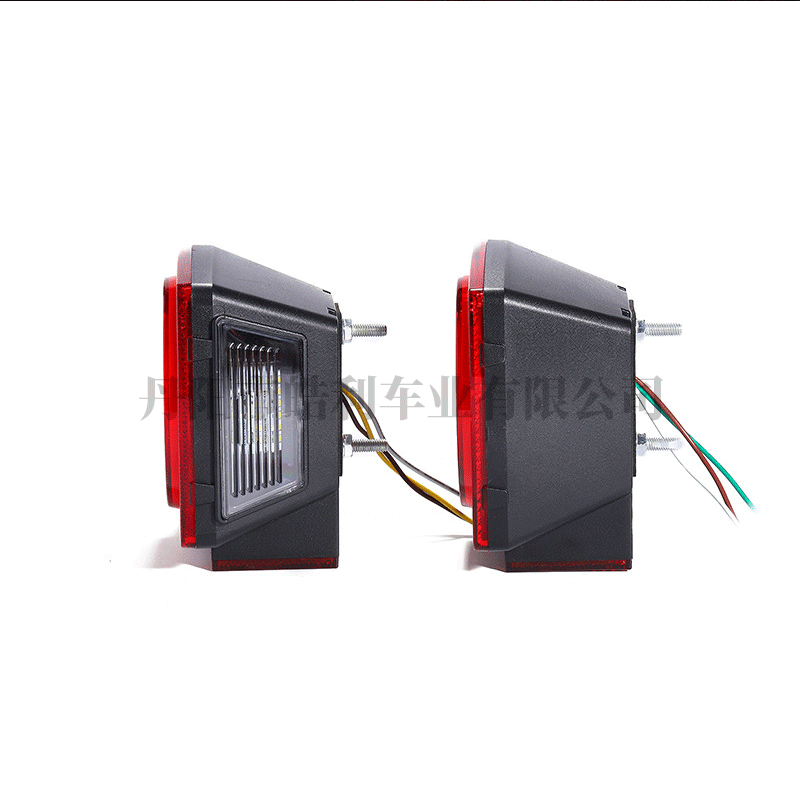 Ebay Amazon 12V impermeable luz de advertencia de freno remolque cuadrado LED nueva luz trasera HL-H-004