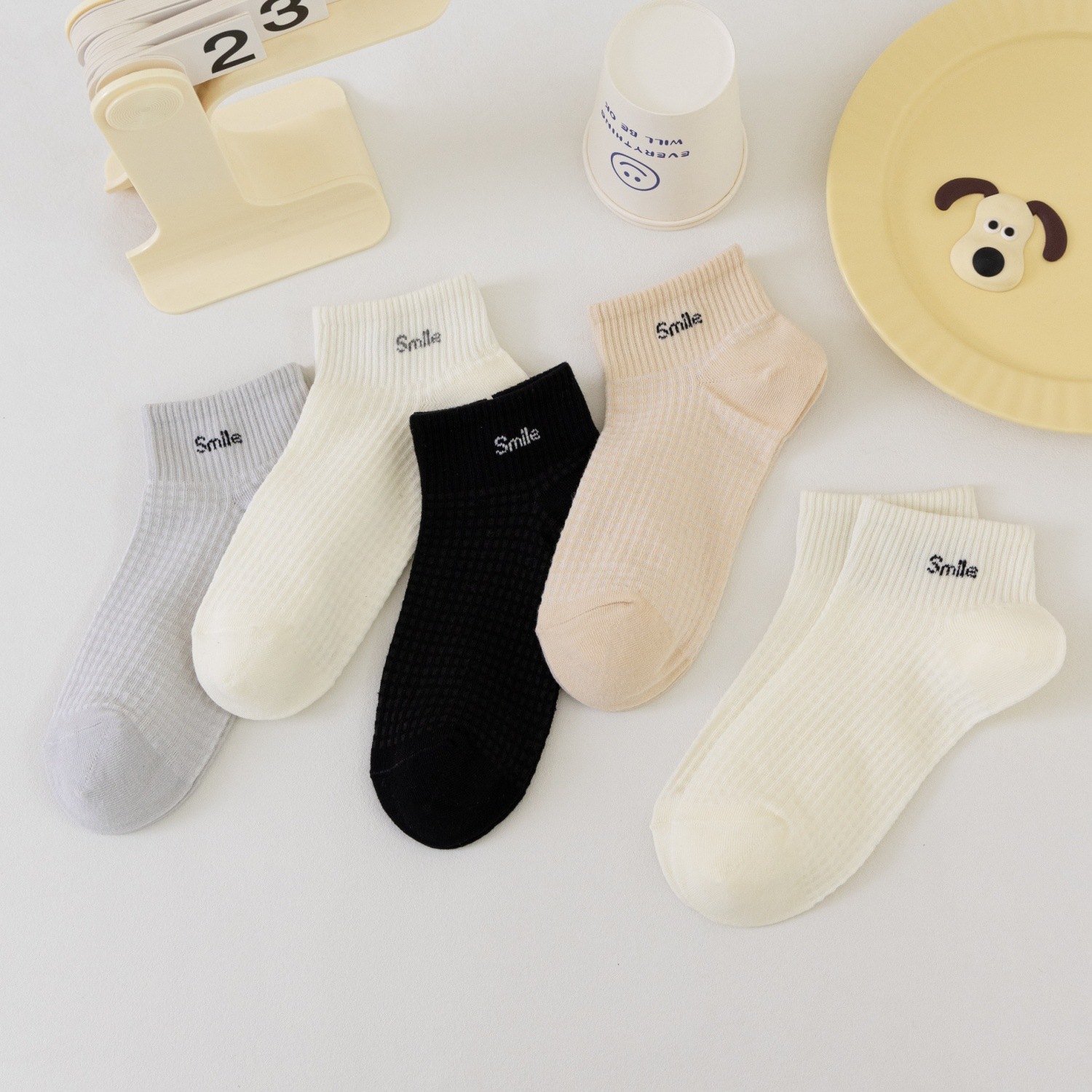 Calcetines de verano mujer, malla transpirable, invisibles, antideslizantes y cómodos.