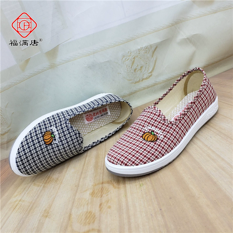 [Розничная торговля] Новая Женская Тканевая обувь, парусиновая обувь с вышивкой, ленивые туфли без шнуровки, Студенческая подошва из говядины на плоской подошве