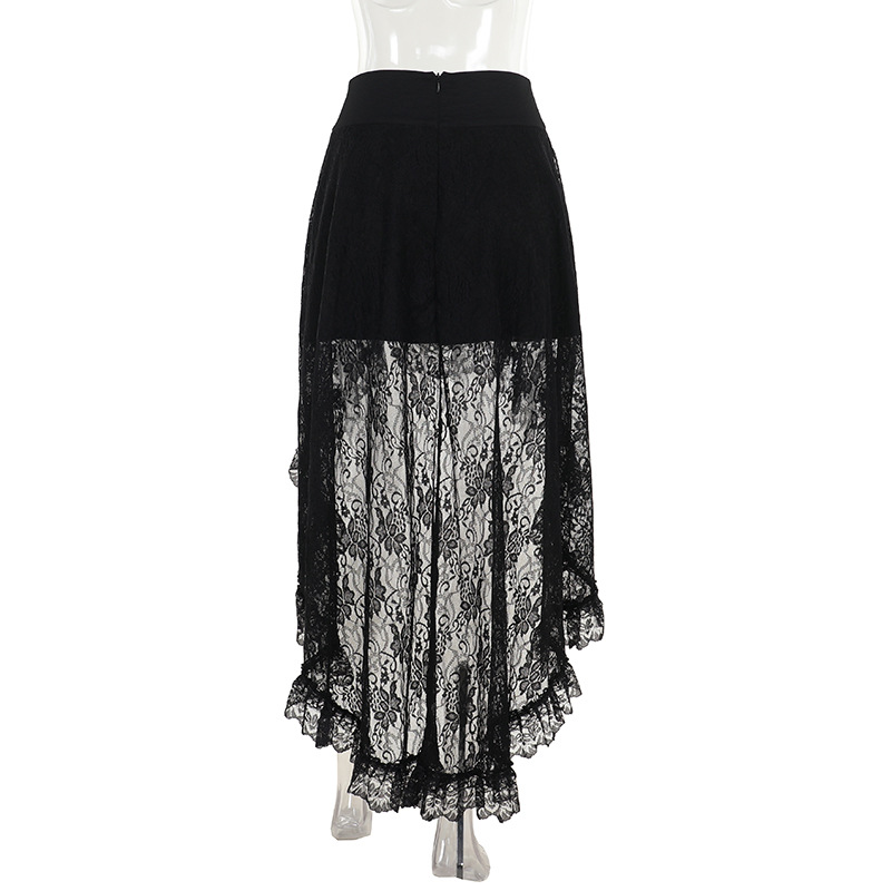 Autumn Lace Irregular Asymmetric Sexy off the Shoulder Tassel Top for Women