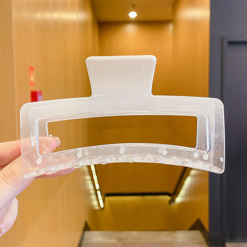 Clip de garra grande Placa de horquilla de acrílico horquilla hembra elegante temperamento tiburón clip tocado clip de Cabeza trasera horquilla