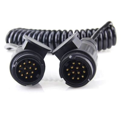 Factory European European Standard 13P Trailer Tpu Spring Wire Spiral Wire Extension Cable (Other Car Modifications) - cutting-length-13m-two-13p-plugs