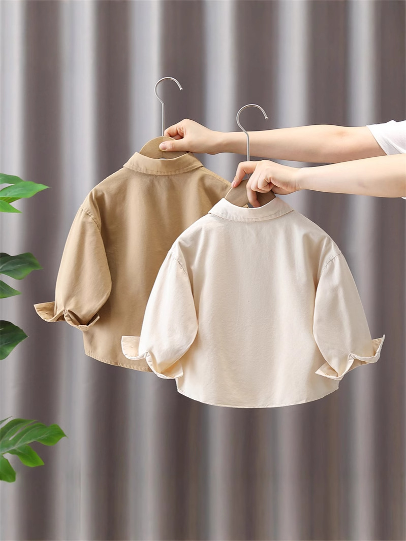 Camisa de Manga Larga para Niños 7818, Ropa Infantil Nueva 2026, Chaqueta de Primavera y Otoño para Bebés, Tops Casuales para Niños