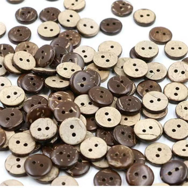 Coconut round button