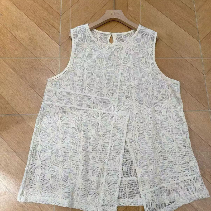 2026 Spring New Women's Round-Neck Japanese-Style Vest Cardigan Retro Lace Artistic Style Ins Foreign Trade 2026 Spring New Women's Round-Neck Japanese-Style Vest Cardigan Retro Lace Artistic Style Ins Foreign Trade