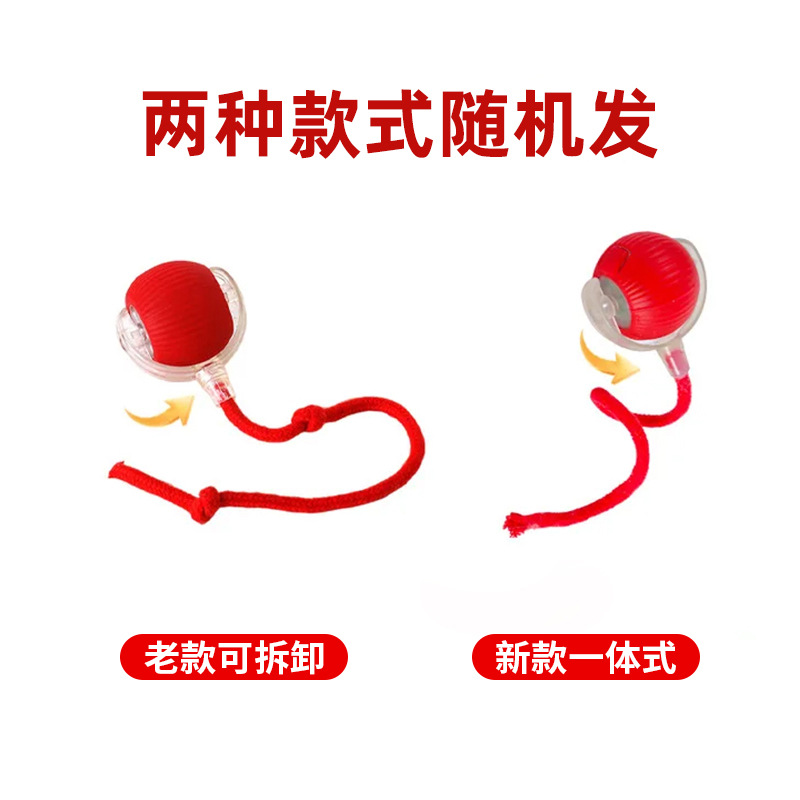 Bola de gato divertida automática resistente a morder transfronteriza, bola de juguete para gatos, artefacto para aliviar el aburrimiento, suministros para gatos con cuerda, bola de salto