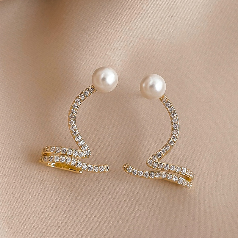 Statement Snake Drop Earrings Retro Style Silver Needle Jewelry_voghion.com