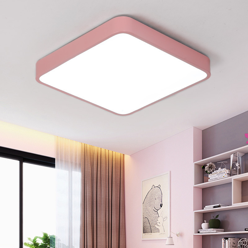 LEDカラー天井灯外殻セットマカロンリビングルーム灯寝室灯キッチンランプ長方形部品卸売り|undefined
