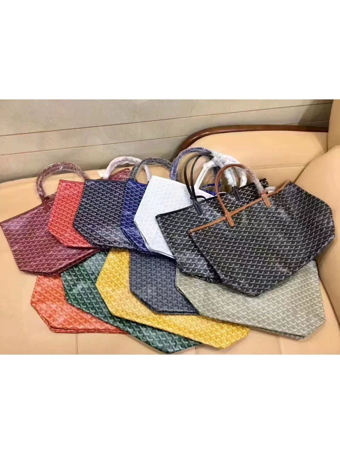 2025 новая блестящая сумка через плечо Goyard, тоут, сумка с зубчатым принтом, переносная хобо, шоппер
