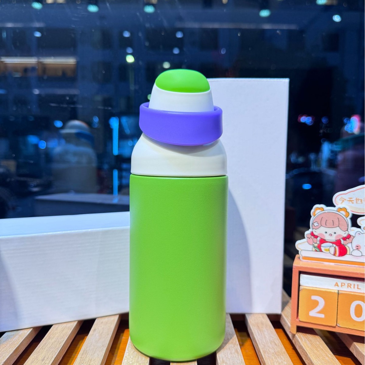 Nuevo alto valor facial dopamina doble bebida taza de aislamiento de agua simple portátil 316 taza de rebote de acero inoxidable hervidor deportivo