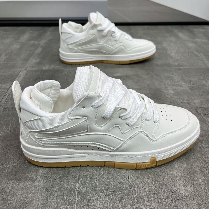 Autumn Trendy Men's Shoes Retro Sports Casual Sneakers Fashion Versatile White Shoes Ins Breathable Height-Increasing New Shoes