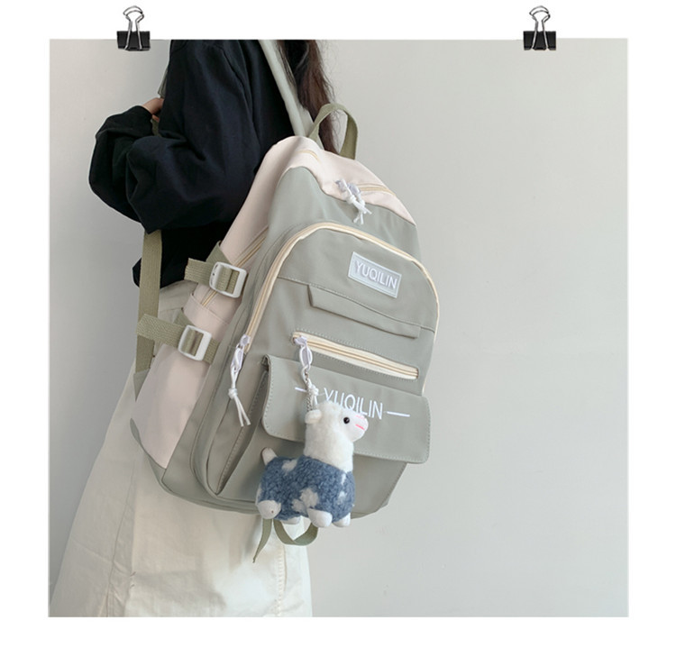 Schoolbag Korean Version Of Simple Versatile Large-capacity Backpack display picture 8