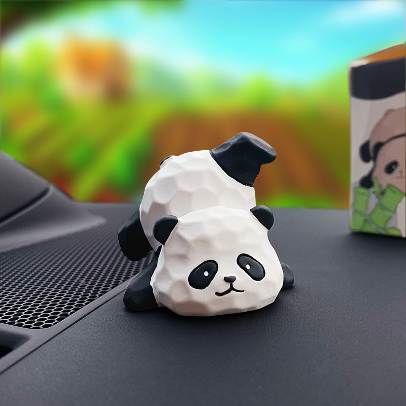 Оригинальный стиль резьбы по дереву в стиле панды, небольшой орнамент в лежачем стиле