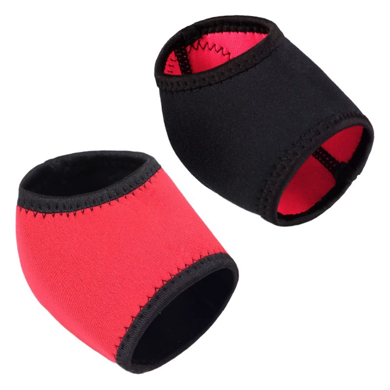 Производители источника черные и красные носки на каблуке мужские и женские пятки с защитными рукавами, носки для ног, пятка, теплый рукав