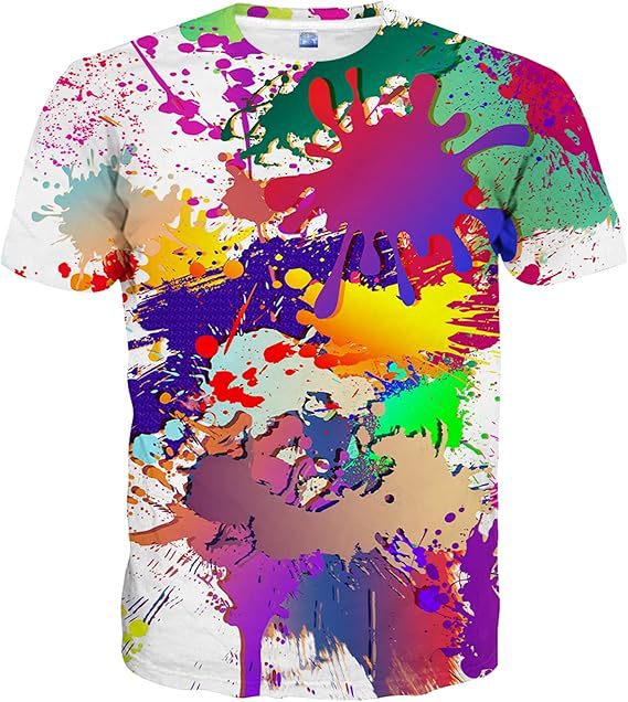 Venta caliente transfronteriza europea y americana impresión digital 3D para hombres, personalidad de la calle de verano, camiseta suelta de manga corta con cuello redondo transpirable