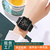 Fashionable swiss watch, square quartz silica gel hair band, wholesale