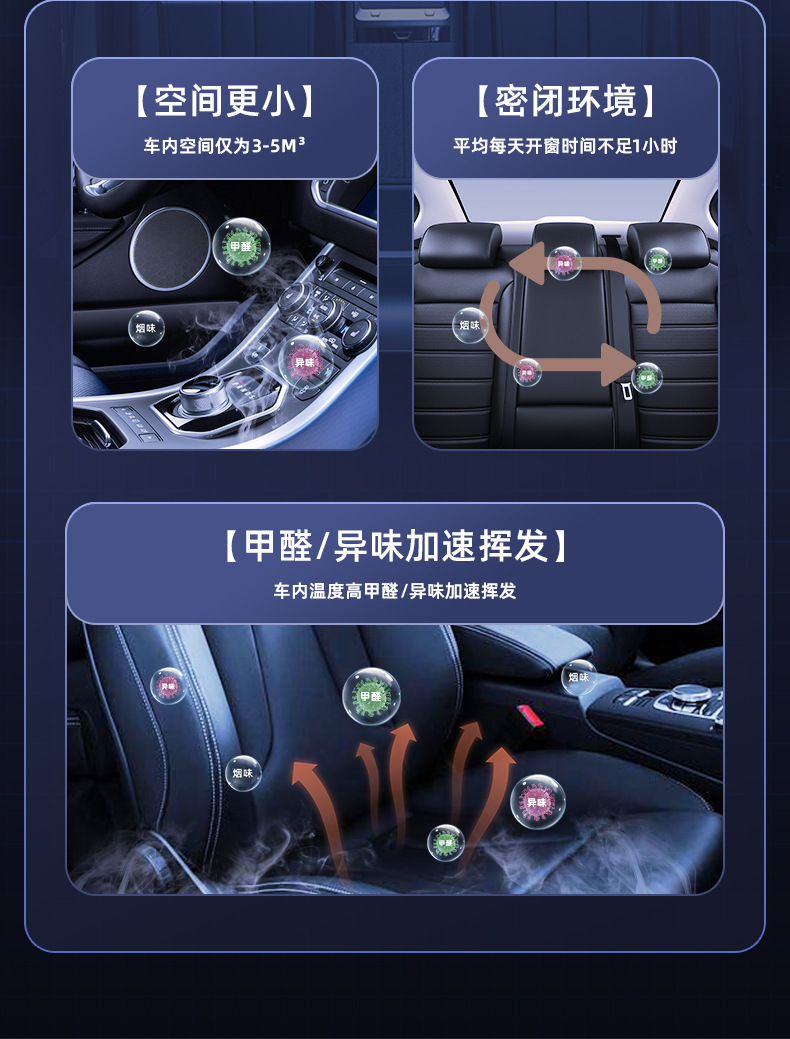 Air purifier ozone generator in addition to formaldehyde odor smoke smell new car indoor vehicle ultraviolet disinfection cross-border