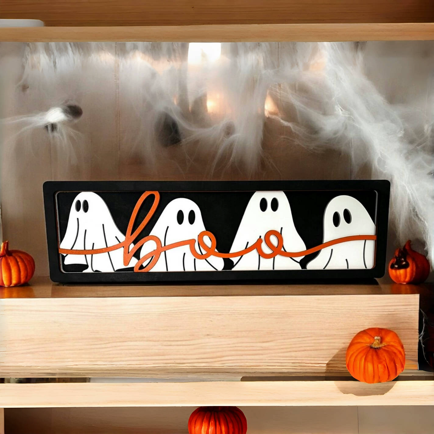 Новый кросс-бордер продукт 3D Halloween BOO призрак рамка декорация праздничные принадлежности для центрального стола праздника