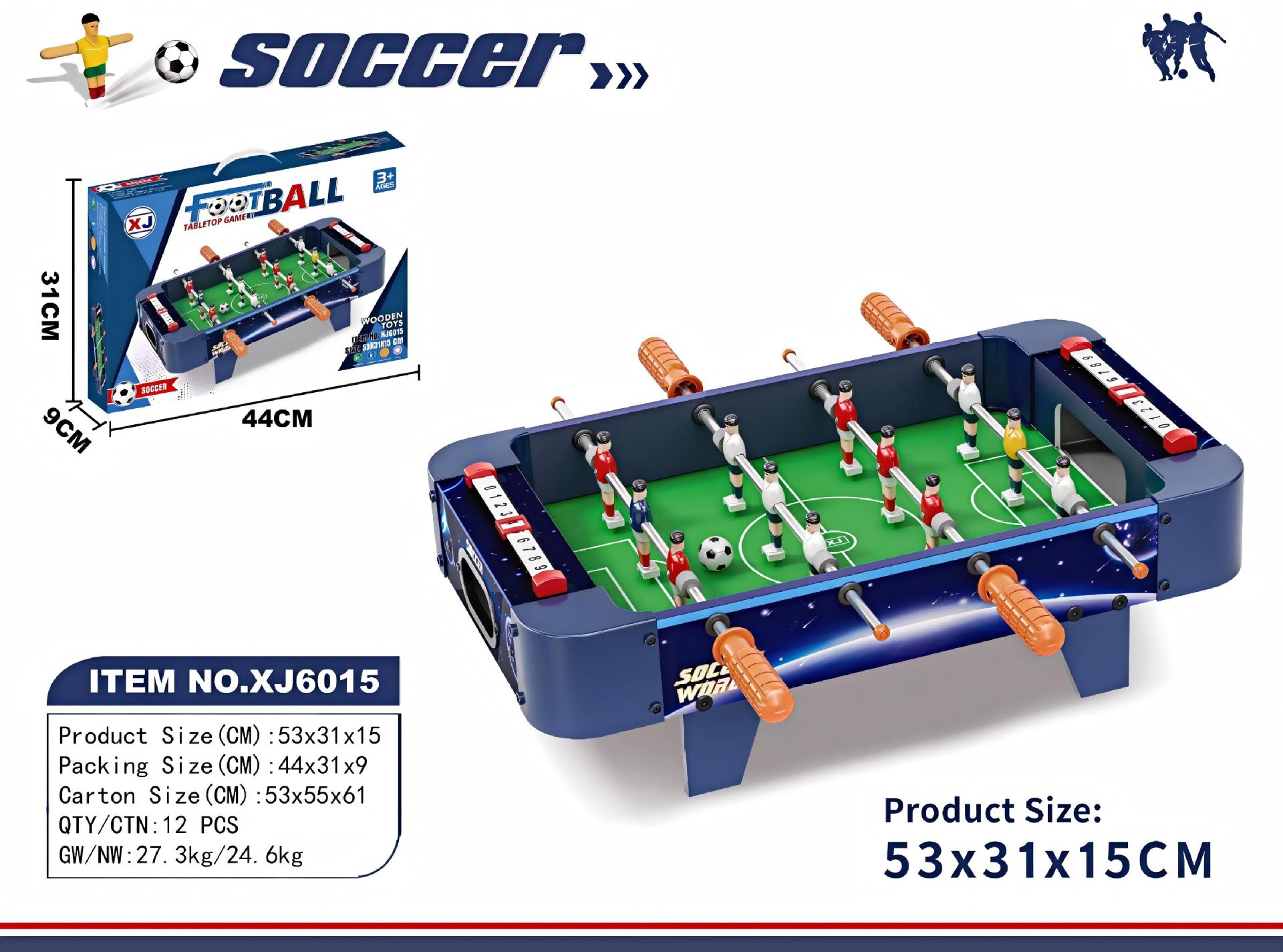 Mesa de fútbol infantil competitivo transfronterizo de cuatro golpes de seis golpes de mesa de fútbol de mesa para dos jugadores contra la mesa de batalla juguetes interactivos de ocio para padres e hijos