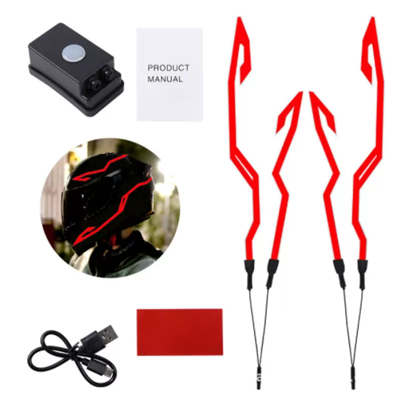 源头工厂现货直供第三代防水头盔发光灯条 发光头盔灯条发光头盔