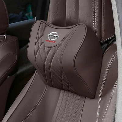 Nissan Sylphy Headrest Cushion, X-Trail, Murano, Tiida, Patrol, Qashqai, Teana Lumbar Support Cushion, Four-Season Seat Cushion (Seat cushion, seat cover) - 1-nissan-headrest-mocha-brown