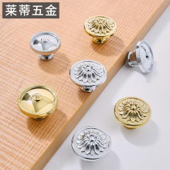 黃銅鍍鉻銀色衣櫃門拉手輕奢現代北歐風單孔抽屜櫥櫃鞋櫃金色把手