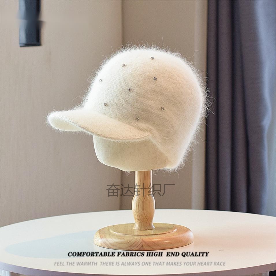 Black elastic elegant retro keep warm demi-season hat