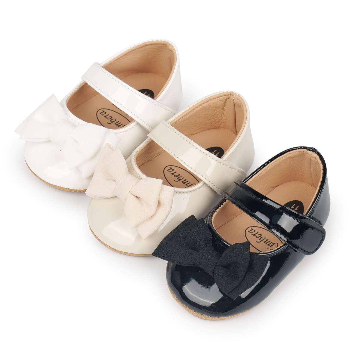 Spring and Autum 0-1 Year Old Baby Toddler Shoes Pu Leather Soft Sole Non-Slip Princess Style Bow Newborn Infant Shoes