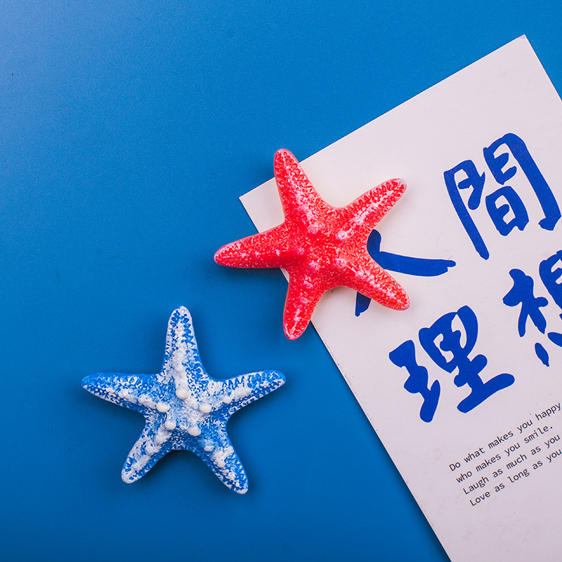 かわいい海洋風貝殻海星樹脂冷蔵庫貼り立体磁気貼り鉄石洞板装飾磁気貼り|undefined