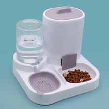 猫碗双碗一体宠物自动喂食器猫咪饭碗喂猫神器猫食盆小猫碗狗狗碗